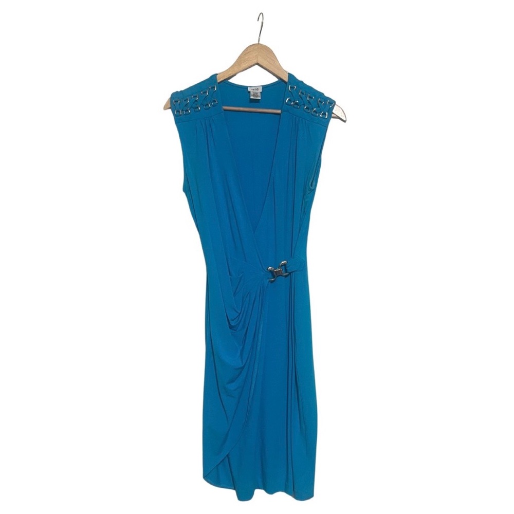 Cache Blue Embellished Midi Dress